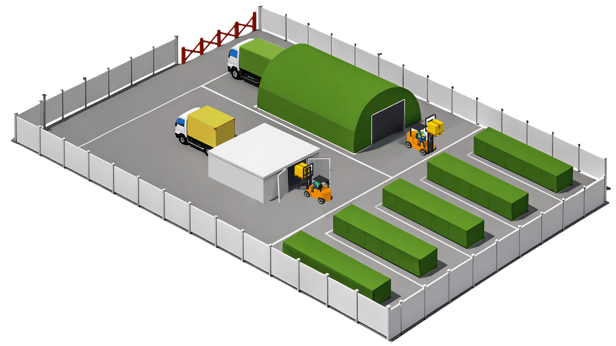 IHT hub location site map — modular biodigestion facility layout