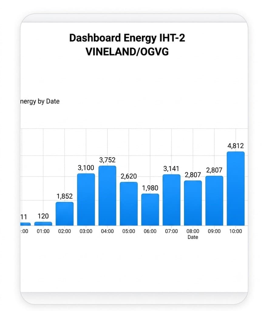 IHT energy dashboard — real-time operational and carbon reporting data